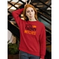 thumbnail image 2 of It's October, Witches.   Sweatshirt Women -Image by Shutterstock, Female XX-Large, 2 of 4