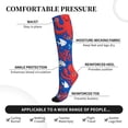 thumbnail image 3 of Lsque Nautical Animals Pattern Sport Compression Socks for Men & Women 15-20 mmHg Knee High Nurse Pregnant Running Medical and Travel Athletic, 3 of 6