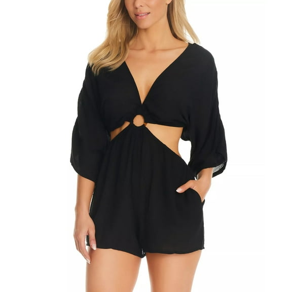 Bar III Core Solid Cut-Out Ring-Detail Black XL