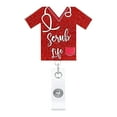 thumbnail image 1 of Liquidation! Porte-Badge de Visite LayerUJI Porte-Badge Rétractable avec Clip Décoratif pour Porte-Badge de Travailleur de Bureau Médecin Enseignants Étudiants Taille Unique Rouge, 1 of 3