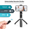 thumbnail image 3 of Selfie Stick Tripod, 4 in 1 Selfie Tripod with Shutter Remote Phone Holder, Action Camera Mount, for Smartphone, Black, 3 of 7
