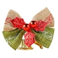 thumbnail image 1 of HEVIRGO Christmas Tree Bell Bow-knot Design Sparkling Vivid Color High Durability Multipurpose Decorative Metal Mini Hanging Jingle Bell Holiday Party Prop for Home, 1 of 10