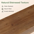 thumbnail image 4 of 63" Solid Wood Rustic Bench, Farmhouse Dining Bench with Triangle Base, Long Entryway Bench for Dining Room, Bedroom, Hallway, Kitchen, 4 of 10