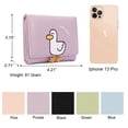 thumbnail image 1 of SUTENGDA 3D Duck Wallet  Mini Folding Purse  Holder ID Window Purse  Multi Slot Card Pack  Purpel, 1 of 8