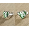 thumbnail image 2 of Leafael Infinity Love Women's Adjustable Heart Ring with Light Chrysolite Green Birthstone Crystal for August, Healing Stone for Confidence, Jewelry Gifts for Women, Silver-tone, Open End, Size 6.5-26, 2 of 6