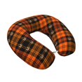 thumbnail image 2 of Zufioo Halloween Tartan Plaid for Memory Foam U-shaped Pillow, Buckle and Invisible Zipper Neck Head Support Airplane Pillow for Travel Car Home-One Size, 2 of 8