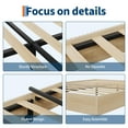 thumbnail image 2 of King Size Wood Bed Frame, Wooden Platform Bed with Fluted Design, Bed Frame with Study Support, Easy Assembly, No Box Spring Needed, Walnut, 2 of 6