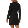 thumbnail image 3 of Unique Bargains Robe Blazer Décontractée pour Femmes Col à Revers Cranté Bureau Travail Noir m, 3 of 6