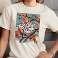thumbnail image 2 of Smartprints Black Panther Plum Blossoms Rain Women's T-Shirt Off White, Cotton, 3XL, 2 of 3