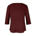 thumbnail image 5 of Up to 65% off!Women Summer Tops 2024 Plus Size Fashion Sexy Shirt V-Neck Casual Loose Long Sleeve Shirt Blouse Gift for Women On Sale, 5 of 5