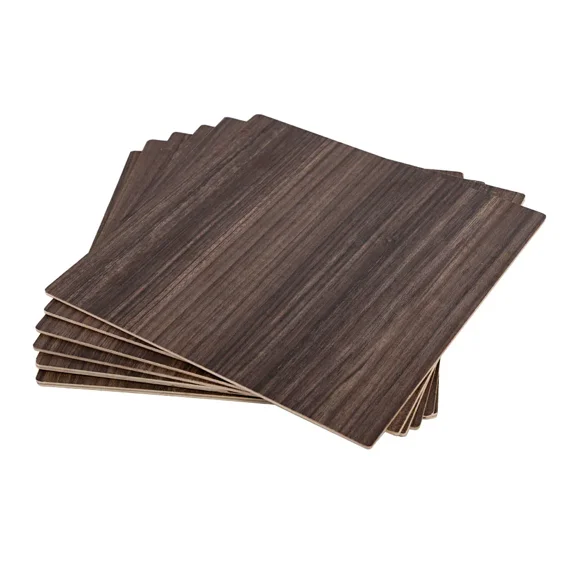 10PCS Falcon Series Walnut Plywood Sheets,200*200*3mm
