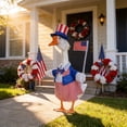 thumbnail image 6 of Patriotic porch Goose Outfits Desk Decoys Statue Concrete 8 inch Duck For Cement Mardi Gras Statues Décor Carnival Costume Geese Clothes Party Decoy All Seasons Festive, 6 of 7