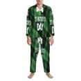 thumbnail image 3 of Hirioo St Patrick's day for Men's Pajama Sets 2 Piece Pjs Men's Long-Sleeved Pajama Set Button Down Sleepwear,S-XXL-Small, 3 of 7