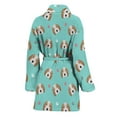 thumbnail image 2 of Adorable Beagle Puppy Pattern Women Bathrobe One Size Univeral Fits, Dog Pet Lover Fashion Lightweight Plush Fleece Long Robe For Women, 2 of 3