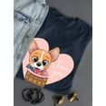 thumbnail image 3 of Cute Corgi In A Basket T-Shirt Women -Image by Shutterstock, Female 3X-Large, 3 of 4