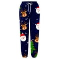thumbnail image 4 of Fiaer Christmas Women's Sweatpants Baggy Plus Size Funny Graphic Xmas Pants Santa Printed Trendy Trousers Dark Blue XXL, 4 of 4