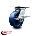 thumbnail image 2 of 6 Inch Heavy Duty Solid Poly Caster with Roller Bearing and Brake Service Caster, 2 of 2