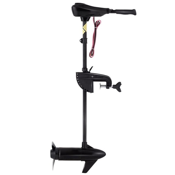 55Lbs Freshwater Transom Mount Trolling Motor, 36" Shaft, 5 Forward/3 Reverse Speed, Led Battery Indicator