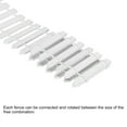 thumbnail image 4 of Unique Bargains Miniature Garden Fence, 35 Inch Long Picket Fence Mini Ornament, White, 4 of 5
