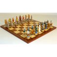 thumbnail image 1 of Sparta Vs Troy Chessmen on Sapele/Maple Chess Board, 1 of 5