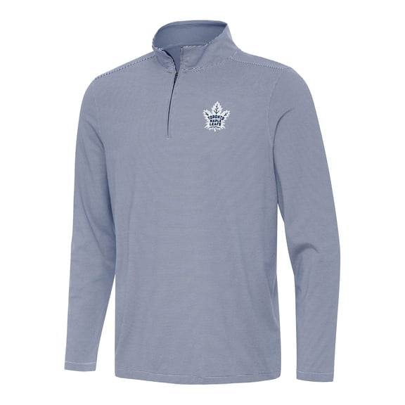 Men's Antigua  Navy Toronto Maple Leafs Twine Quarter-Zip Top