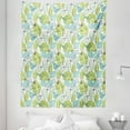 thumbnail image 1 of Leaves Tapestry, Doodle Birds and Flowers with Foliage Hearts Ornamental Print, Fabric Wall Hanging Decor for Bedroom Living Room Dorm, 5 Sizes, Charcoal Grey Pale Green, by Ambesonne, 1 of 1