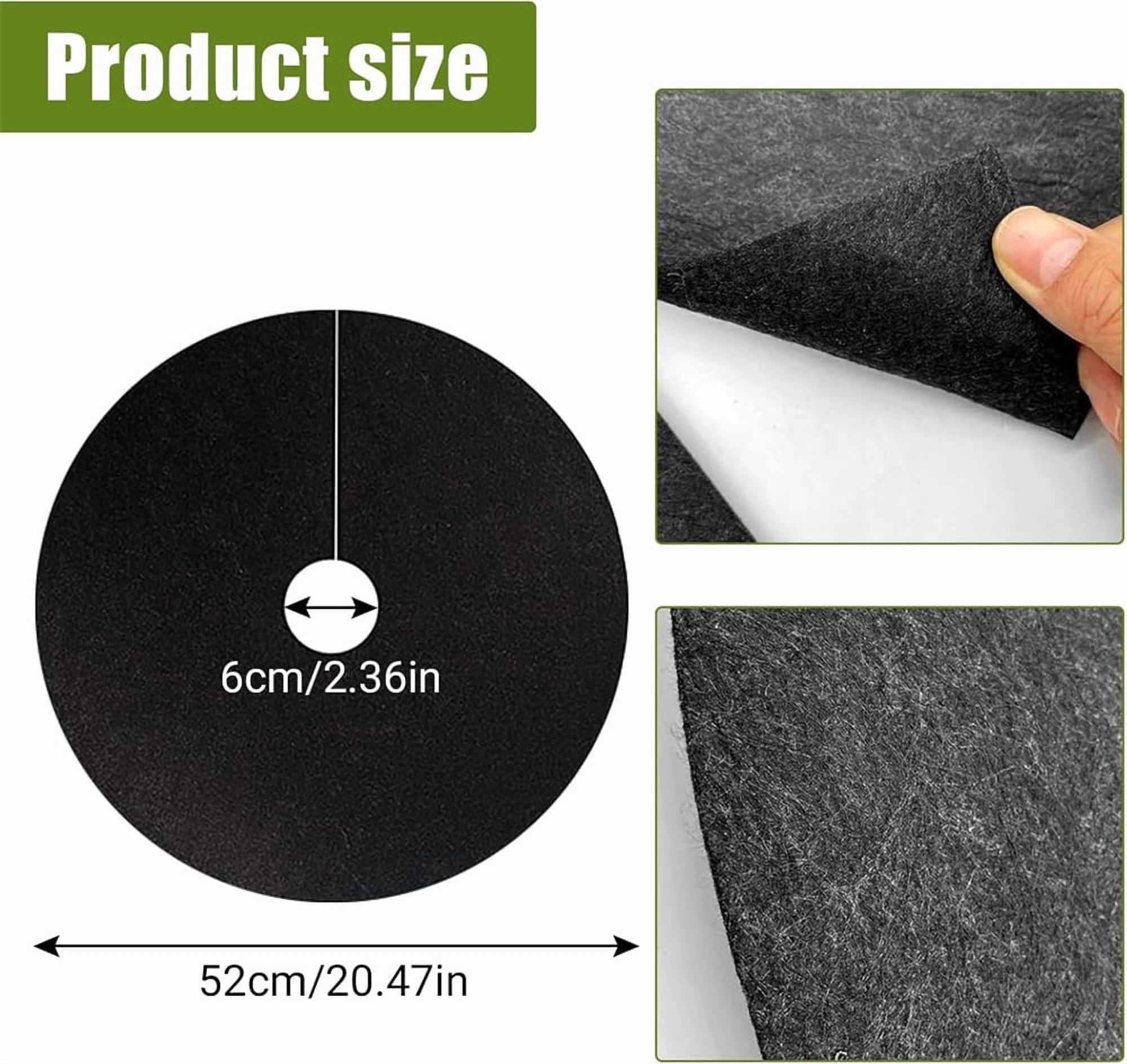 8 Pack 20.5 Inch Non-Woven Tree Mulch Ring, NOGIS Tree Protector Mat, Round Anti Grass Gardening Landscaping Fabric Cover, Reusable Tree Weed Barrier Mat for Weed Control Root Protection