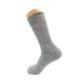 thumbnail image 2 of Mid Calf Crew Socks for Women 3 Pairs Gray Cotton Socks Size 9-11, 2 of 6