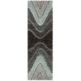 thumbnail image 3 of Well Woven Luze Light Blue Hourglass Waves Geometric Textured Shag 2'3" x 7'3" Runner Rug, 3 of 8