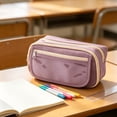 thumbnail image 4 of IPEWLEX Large Capacity Zipper Pencil Case, Versatile Multi-functional Organizer Pouch for Makeup & Electronics, Lightweight Portable Storage Bag Ideal for Office, Travel, and Daily Work, 4 of 5