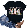 thumbnail image 3 of Blusas de Manga Corta para las Mujeres Divertida Impresión Cuello Redondo Camiseta Vintage, Blusas de Primavera para las Mujeres, 3 of 4