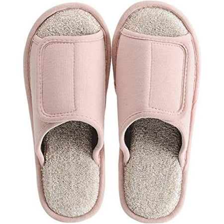 Women Diabetic Slippers Adjustable Extra Wide Velcro Shoes for Swollen ...