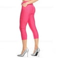 thumbnail image 5 of Couver Women's Ultra Stretch 5 Pocket Capri Jeggings Pull-On Denim Look Pants, Fuchsia, Medium, 1 Pair, 5 of 9