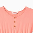 thumbnail image 6 of PatPat Women Dress Mommy & Me Family Matching Sets Casual Pinkish Orange Cap-sleeve Spliced Floral Dresses Women S-XL, 6 of 8