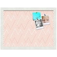 thumbnail image 2 of PinPix 18x13 Custom Cork Bulletin Board Modeco Zig Zag Grapefruit Poster Board Has a Fabric Style Canvas Finish, Framed in Modeco Zig Zag Grapefruit, by ArtToFrames (PinPix-1629), 2 of 5