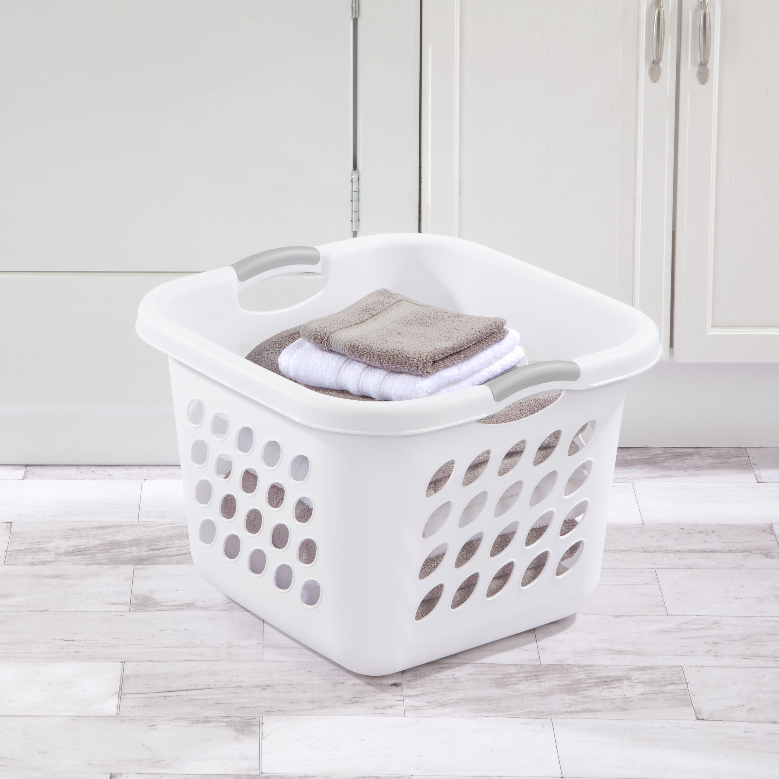 Sterilite 1.5 Bushel Ultra™ Square Laundry Basket Plastic, White, Set of 4 - image 4 of 11