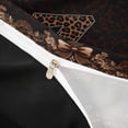 thumbnail image 4 of Erosebridal Brown Leopard Print Duvet Cover Set for Girls Women, Monogrammed Z Bedding Full, Black Reversible 3-Piece, 1 Duvet Cover and 2 Pillowcases (No Comforter), 4 of 6