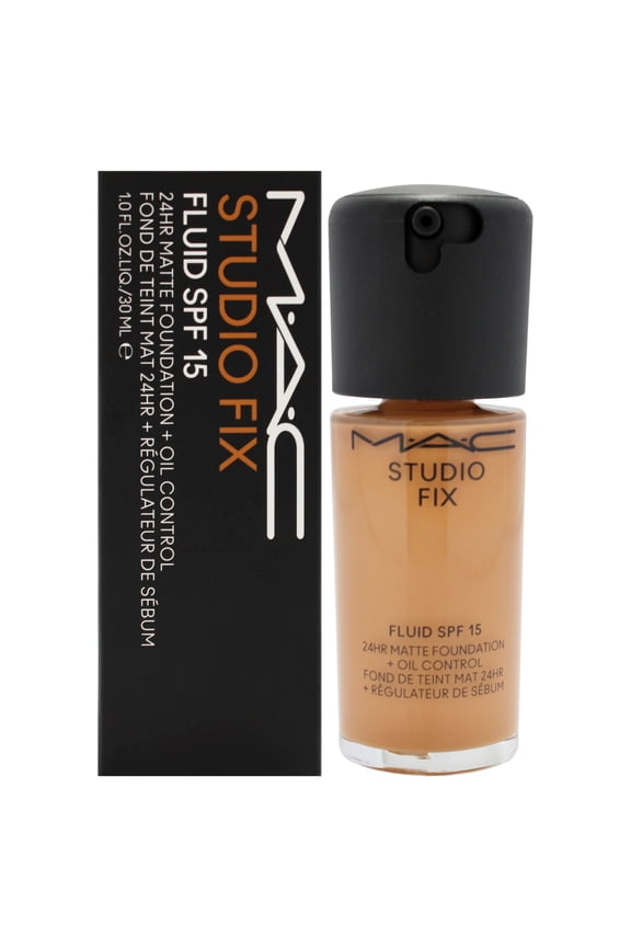 MAC Studio Fix Fluid SPF 15 24Hr Matte Foundation Plus Oil Control -NC45 , 1 oz Foundation
