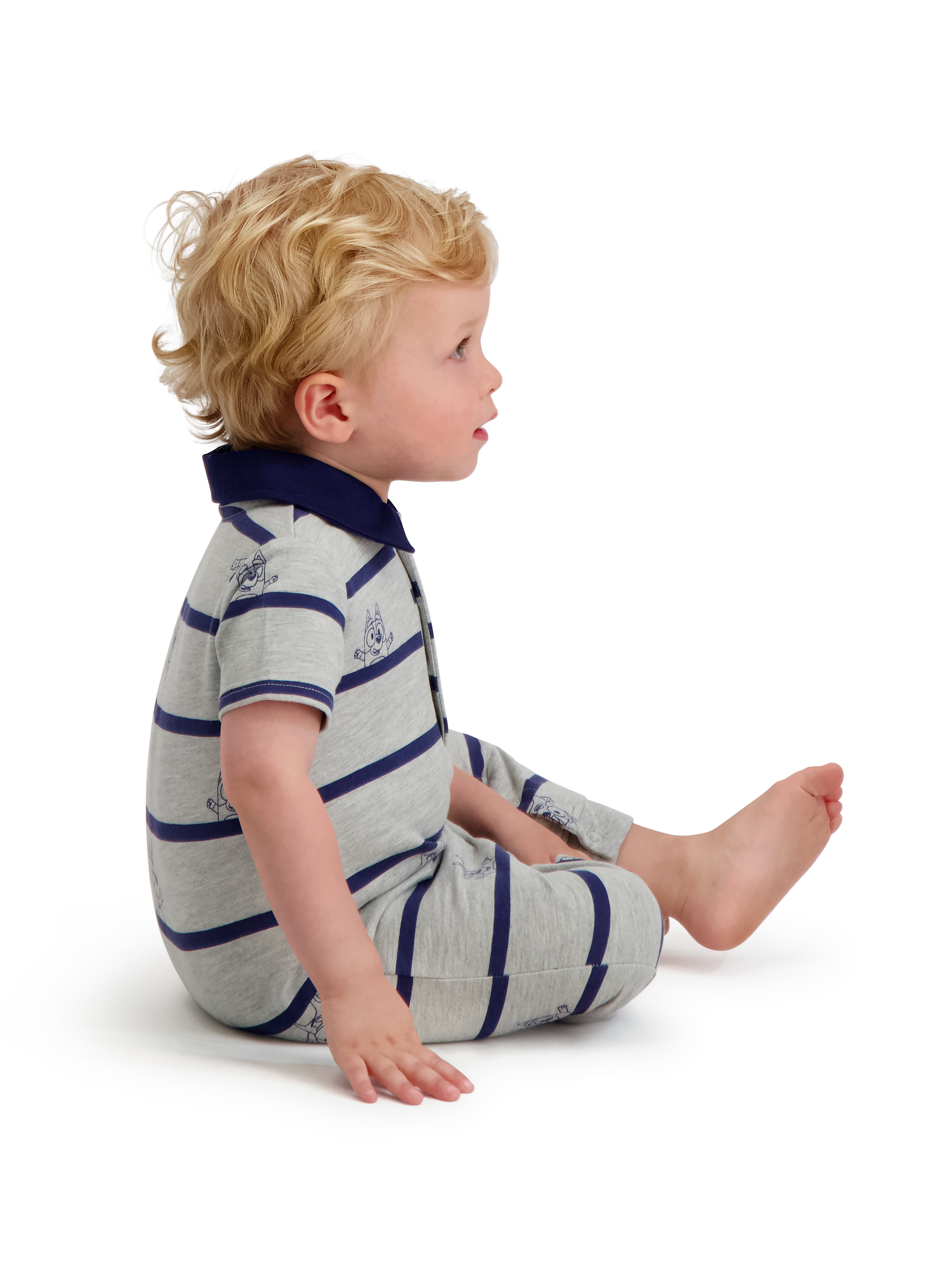 Bluey Baby Boy Short Sleeve Romper, Sizes 0/3 Months-24 Months