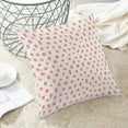 thumbnail image 4 of Coral Polka Dots Pillow Covers 18x18 Inch Pack of 2 Boho Coral Cream Summer Throw Pillow for Couch Brush Strokes Outdoor Pillowscase Square Pillow Case Cushion for Bedroom Home Sofa Decoration, 4 of 6