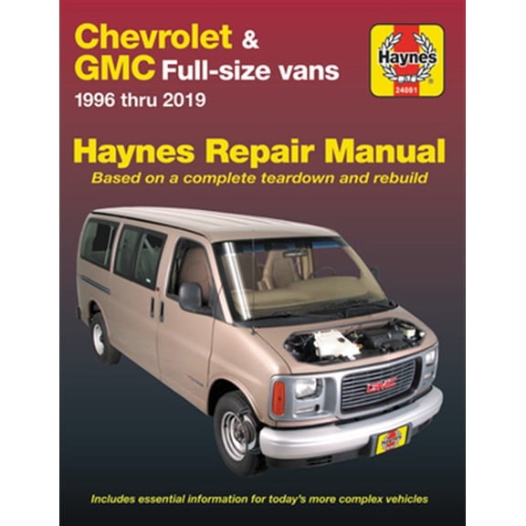 Pre-Owned Chevrolet Express & GMC Savana Full-size Gas Vans (96-19) Haynes Repair Manual ^