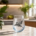 thumbnail image 3 of Gunhay Clearence Artisanal Blue Ringed Octopus Glassware 3D Ocean Animal Artisan Glassware Collection, Premium Lead-Free Glass Tumbler Gifts for Marine Biologists, Spotted Eagle Ray, 3 of 6