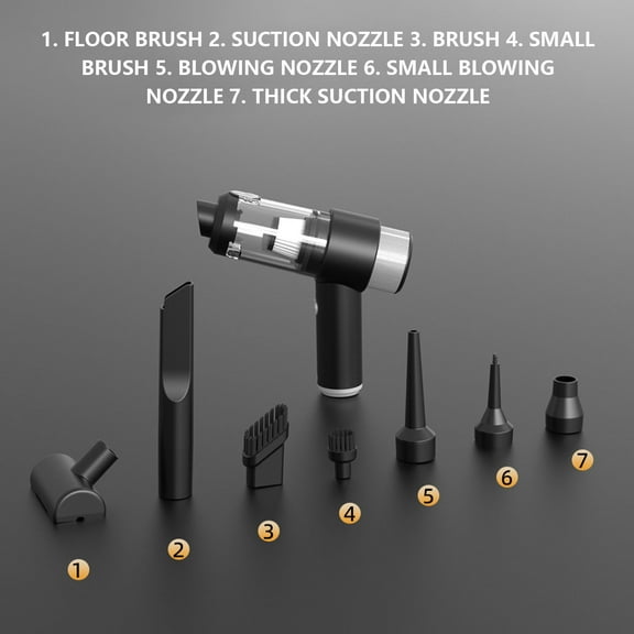 Usbinx Life Handheld Vacuum and Blower Rechargeable 7000pa Wet/Dry Car Vacuum Cleaner Portable Strong Suction