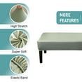 thumbnail image 5 of Dining Bench Cover Waterproof, Stretch Bench Slipcover PU Dining Room Bench Covers with Elastic Bottom for Living Room Bedroom Hotel-cream-71x16x6 in, 5 of 9