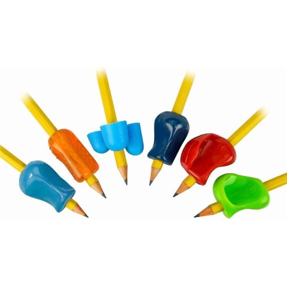 The Pencil Grip Premium Pencil Grips Assortment Pack, Universal Ergonomic Writing Aid For Righties And Lefties, Colorful Pencil Grippers, Includes 6 Different Grips, Assorted Colors, 6 Count