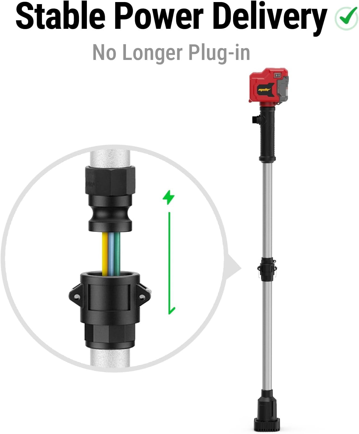 Cordless Stick Water Transfer Pump Compatible with Milwaukee 18V Battery(Tool Only)