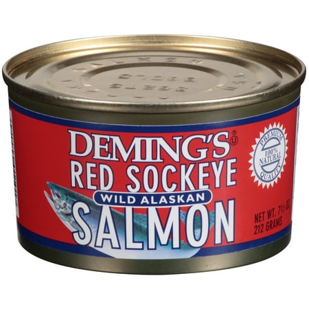 Deming's Wild Alaskan Red Sockeye Salmon, 7.5 oz, No Allergens