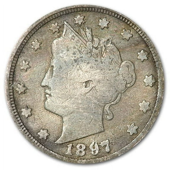1897 Liberty Head V Nickel Good 