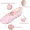 thumbnail image 3 of Nexete Ballet Shoes Split-Sole Slipper Flats Ballet Dance Shoes for Toddler Girl & Women in Gold, Gold Glitter, Silver, Pink,Pink Glitter, Rose Gold, Nude Colors, 3 of 5