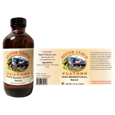 Ancho Mandarin Extract, Natural - 2 fl. oz. glass bottle